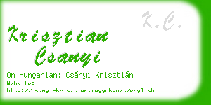 krisztian csanyi business card