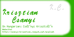 krisztian csanyi business card